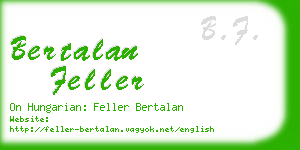 bertalan feller business card